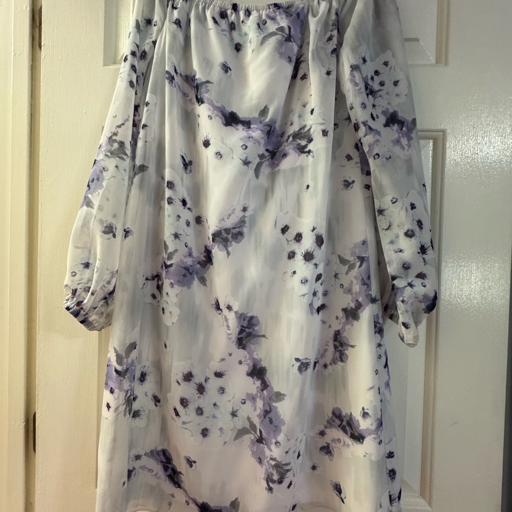 NWT WHBM Floral  Off-Shoulder Dress